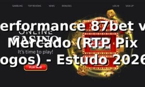 Performance 87bet vs Mercado (RTP, Pix, Jogos) - Estudo 2026